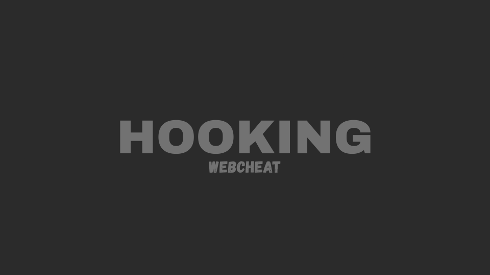 Hooking WebCheat